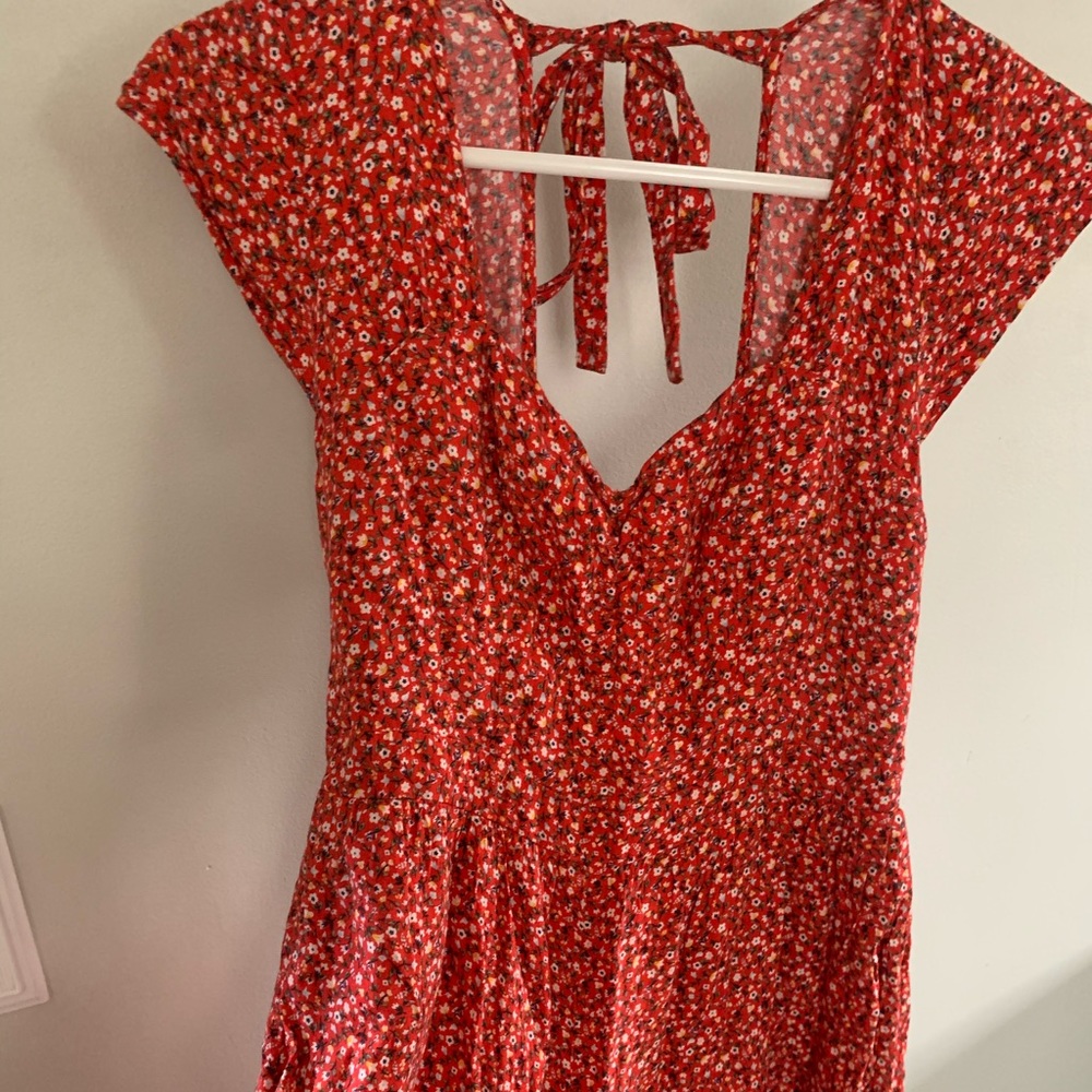 COPY - American Eagle red floral romper